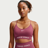Nike Pro Seamless-sports-bh med indlæg og let støtte til kvinder - rød