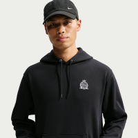 Nike Club-hættetrøje i french terry til mænd - sort