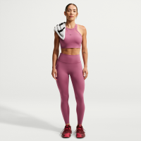 Højtaljede Nike Universa-leggings i 7/8-længde uden søm foran til kvinder - rød