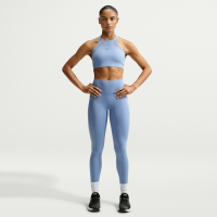 Højtaljede Nike Universa-leggings i 7/8-længde uden søm foran til kvinder - blå
