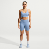 Nike Pro Seamless Dri-FIT-cykelshorts med høj talje til kvinder (13 cm) - blå