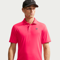 Nike Par Dri-FIT-golfpolo med logo på brystet til mænd - rød