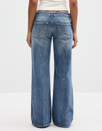 Nelly - Blå - Low Loose Flare Jeans