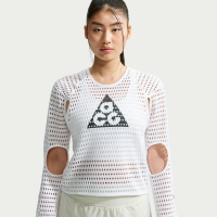 Langærmet ACG Radical AirFlow NXT Dri-FIT-overdel til trailløb til kvinder - hvid