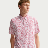 Nike Velocity Dri-FIT-golfpolo med mikromønster til mænd - rød
