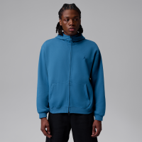 Jordan Sport Hoop Fleece Dri-FIT-hættetrøje med fuld lynlås til mænd - blå