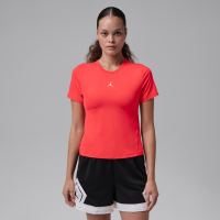 Jordan Sport Essentials Dri-FIT-trøje med korte ærmer til kvinder - rød
