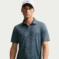 Nike Par Dri-FIT-golfpolo med græsprint til mænd - sort