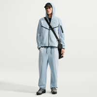 Nike Tech-fleecebukser med farveblok og åben kant til mænd - blå