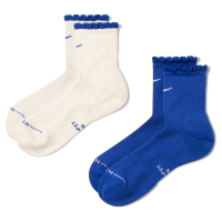 Nike Everyday Elevated Scallop Micro-crewstrømper (2 par) - multifarvet