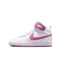 Nike Court Borough Mid 2-sko til større børn - hvid