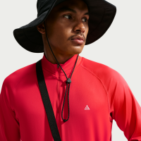 Langærmet ACG Wildsee Dri-FIT-vandretøjsoverdel med 1/4 lynlås til mænd - rød
