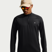 Langærmet ACG Wildsee Dri-FIT-vandretøjsoverdel med 1/4 lynlås til mænd - sort