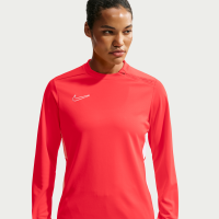 Langærmet Nike Academy Dri-FIT-fodboldtrøje med rund hals til kvinder - rød