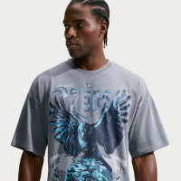 Oversized Nike-basketball-T-shirt til mænd - grå