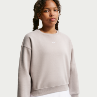 Nike Studio Fleece-sweatshirt med firkantet pasform og rund hals til piger - brun