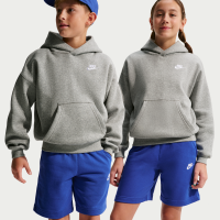 Oversized Nike Club Fleece-hættetrøje til større børn - grå