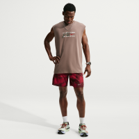 Nike Miler Dri-FIT-løbeshorts (18 cm) med tryk og indershorts til mænd - rød