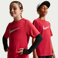 Kortærmet Nike Multi Dri-FIT-træningsoverdel til større børn (drenge) - rød