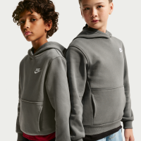 Nike Club Fleece-pullover-hættetrøje til større børn - grå