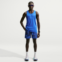 Nike Miler Dri-FIT-løbeshorts (18 cm) med tryk og indershorts til mænd - blå