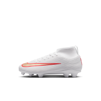 Nike Jr. Mercurial Superfly 11 Club High Top-fodboldstøvler til flere typer underlag til små børn - hvid