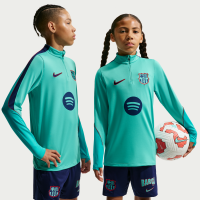 Maskinstrikket FC Barcelona Strike Third Nike Dri-FIT-fodboldtræningstrøje til større børn - grøn