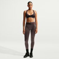 Højtaljede NikeSKIMS Satin Shine Bonded-leggings (74 cm) til kvinder - brun