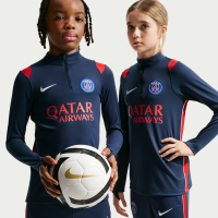 Maskinstrikkede Paris Saint-Germain Academy Pro-Nike Dri-FIT-fodboldtræningstrøje til større børn - blå