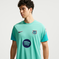 Kortærmet FC Barcelona Strike Third-Nike Dri-FIT-fodboldtrøje til mænd - grøn