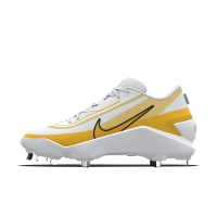 Nike Diamond Showcase By You Custom-baseballstøvler med metal - hvid