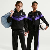 Tottenham Hotspur Third Nike Dri-FIT Football-tracksuit med hætte til fodbold til større børn - sort