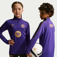 Maskinstrikket FC Barcelona Strike Away Kobe Dri-FIT-fodboldtrøje til større børn - lilla