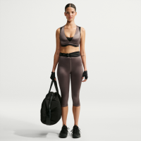 NikeSKIMS Satin Shine-leggings med høj talje (43 cm) og snoretræk til kvinder - brun