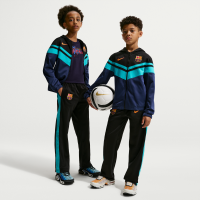 FC Barcelona Third Nike Dri-FIT-træningsdragt med hætte til fodbold til større børn - sort
