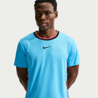 Kortærmet NikeCourt Slam Aero-FIT-tennisoverdel til mænd - blå