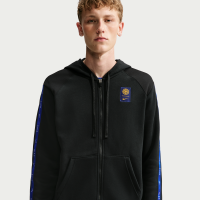 Inter Milan City Side Nike Football-hættetrøje i fleece med lynlås i fuld længde til mænd - sort
