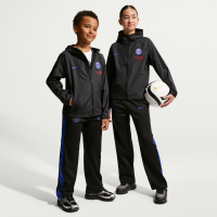 Paris Saint-Germain Academy Pro Nike Storm-FIT-fodboldregnjakke med hætte til større børn - sort