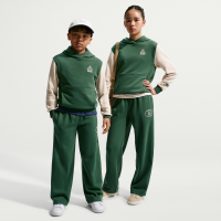Nike Club-bukser i french terry med åben søm til større børn - grøn