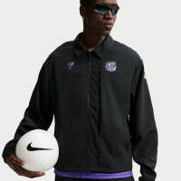 Vævet FC Barcelona Away Kobe-fodboldjakke til mænd - sort