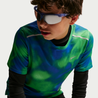 Kortærmet Nike Miler Dri-FIT-løbetrøje til børn - blå