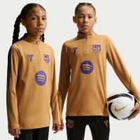 Maskinstrikket FC Barcelona Strike Away Kobe Dri-FIT-fodboldtrøje til større børn - brun