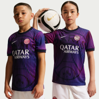 Paris Saint-Germain Away Nike Dri-FIT-opvarmningstrøje til fodbold til større børn - blå