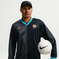 FC Barcelona Energy Third Nike Dri-FIT-fodboldtrøje med lange ærmer til mænd - sort