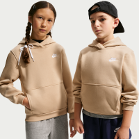Nike Club Fleece-pullover-hættetrøje til større børn - brun
