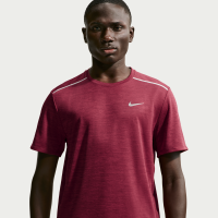 Nike Miler Dri-FIT-løbeoverdel med korte ærmer til mænd - rød