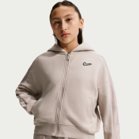 Langærmet Nike -fleecetrøje til dans til større børn (piger) - brun