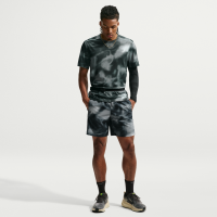 Nike Miler Dri-FIT-løbeshorts (18 cm) med tryk og indershorts til mænd - sort