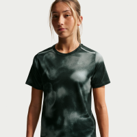 Kortærmet Nike Miler Dri-FIT-løbetrøje til børn - sort