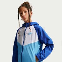 Nike Windrunner Repel-hættejakke til større børn - blå